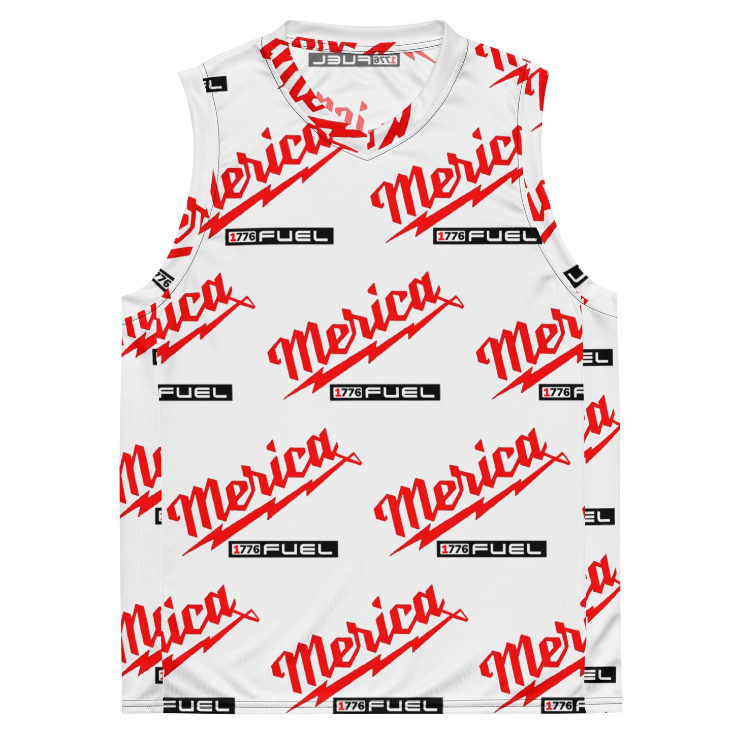 ‘Merica Fuel Recycled unisex basketball jersey