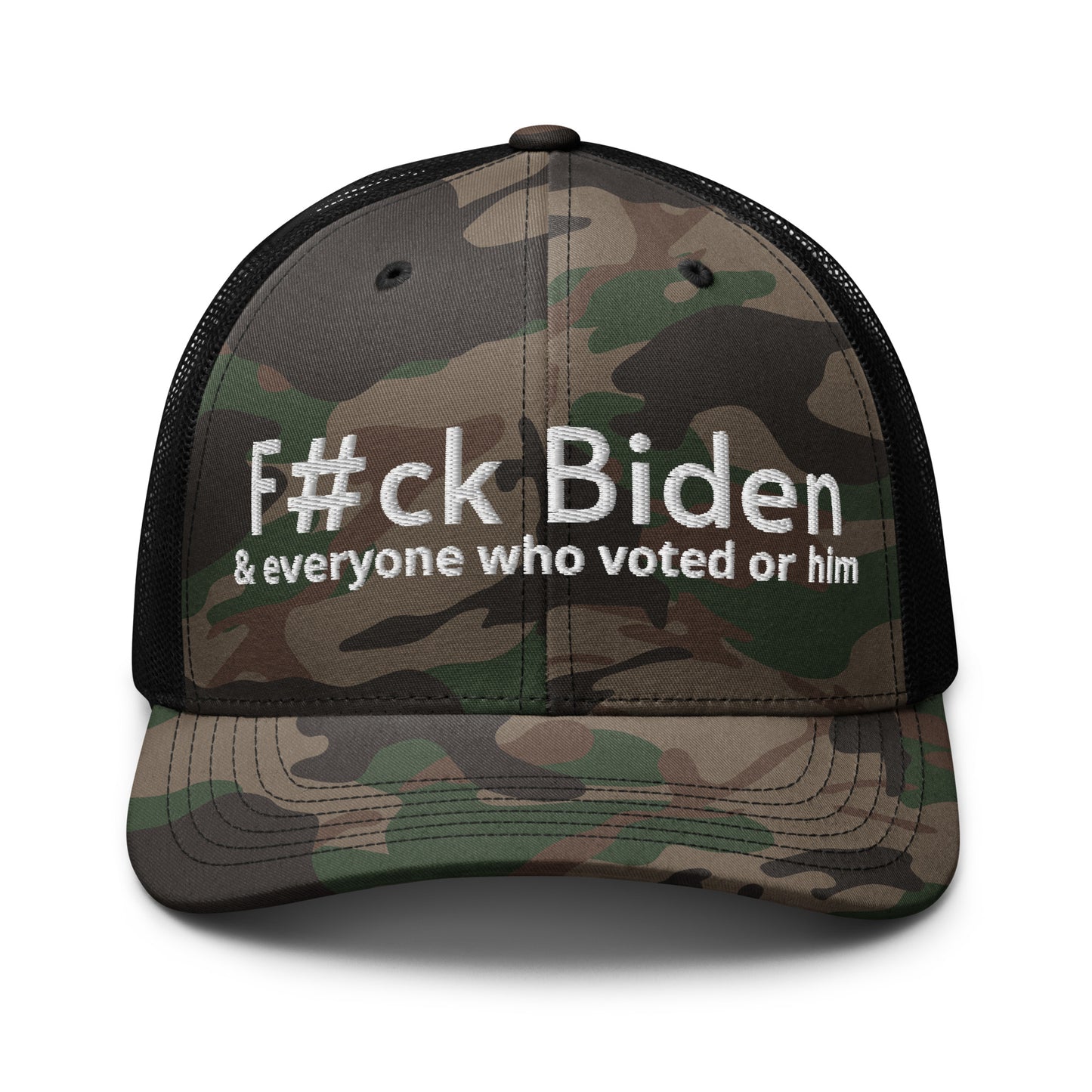 F#ck Biden Camouflage trucker hat