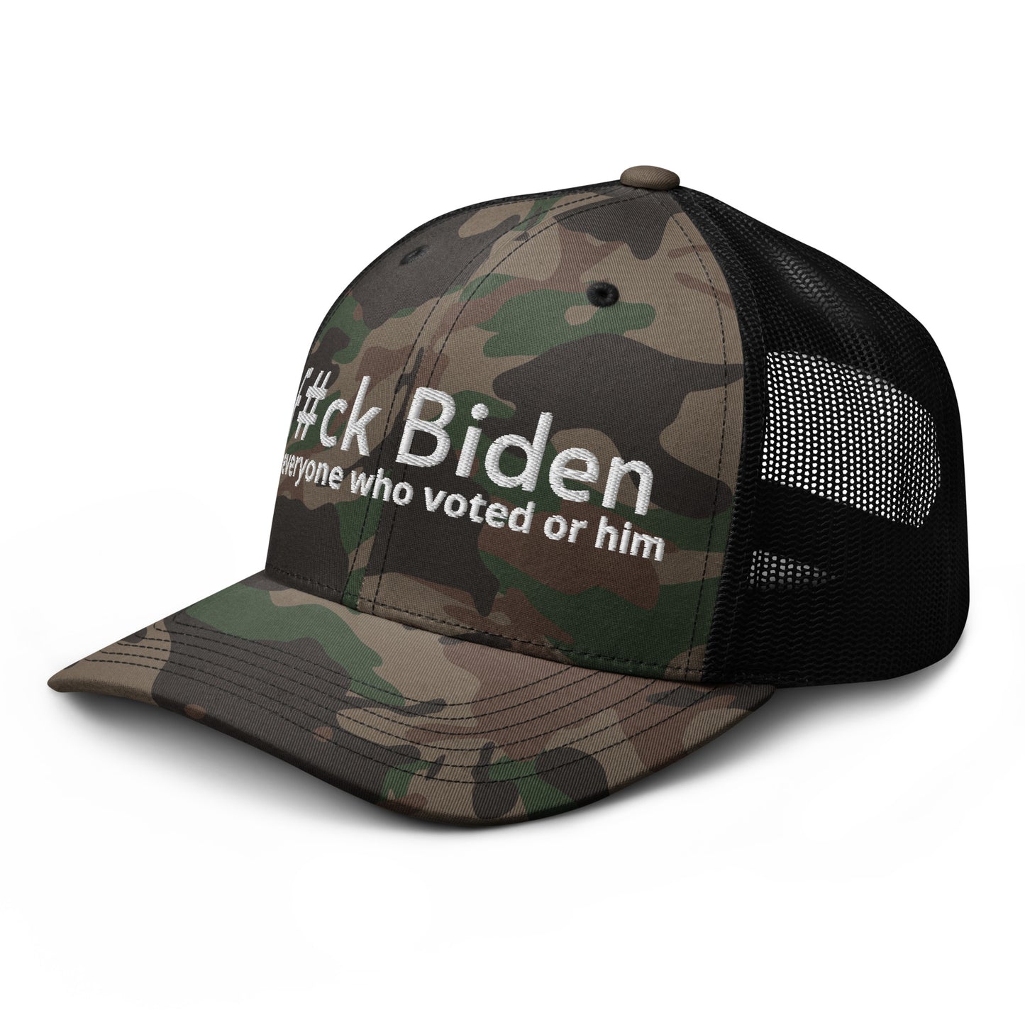 F#ck Biden Camouflage trucker hat
