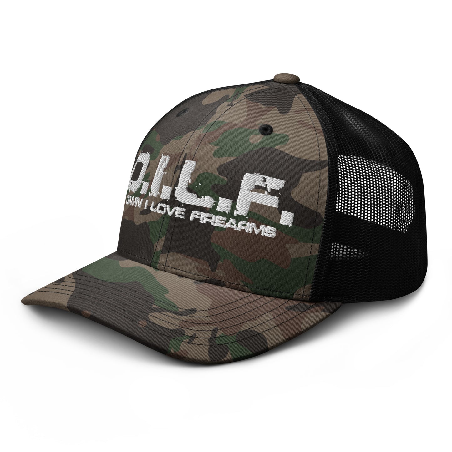 DILF Camouflage trucker hat