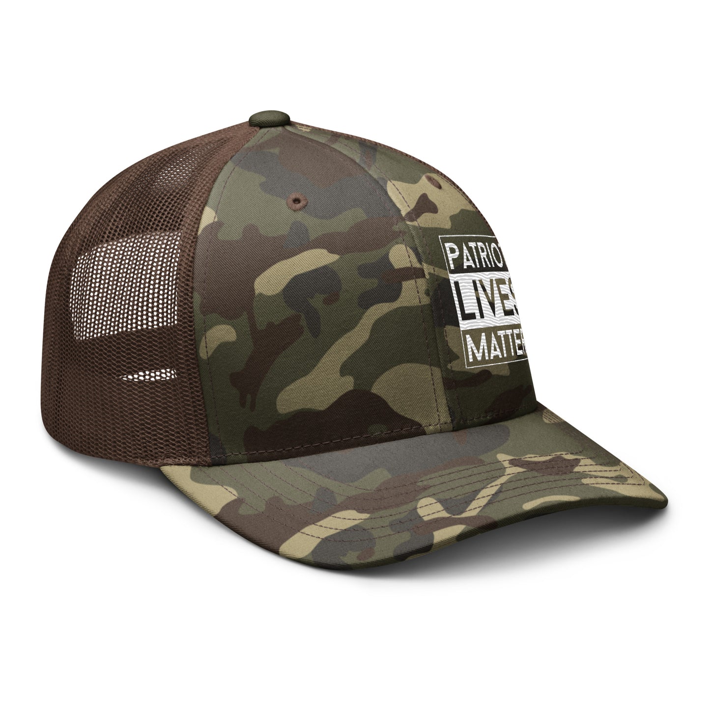 Patriot Lives Matter Camouflage trucker hat
