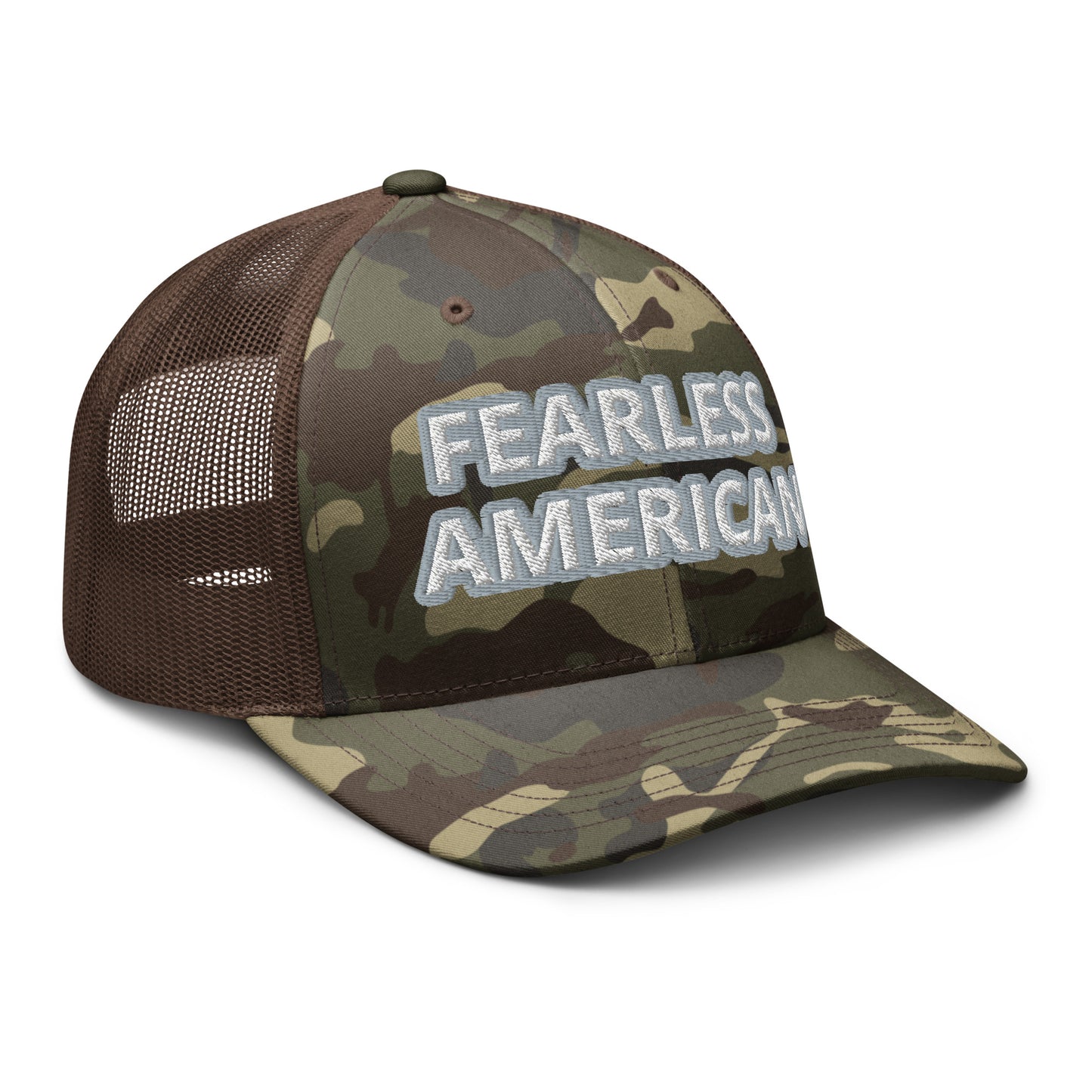 Fearless American Camouflage trucker hat
