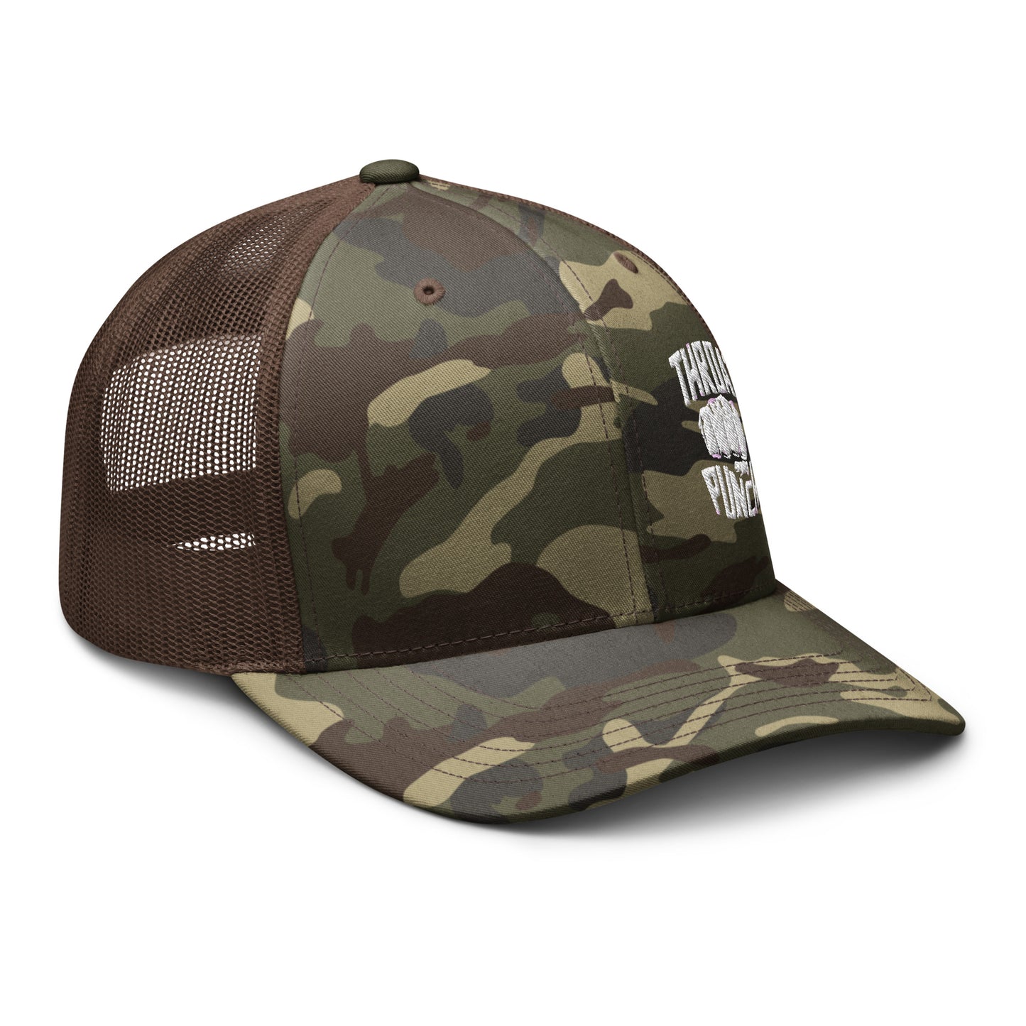 Throat Punch Camouflage trucker hat