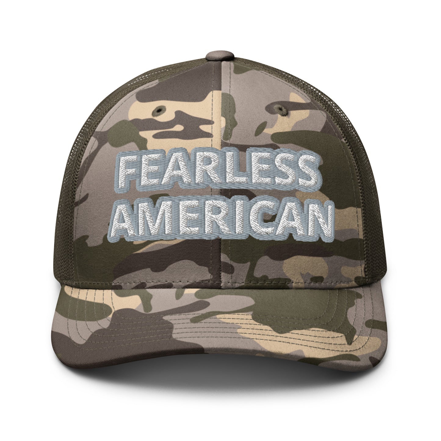 Fearless American Camouflage trucker hat