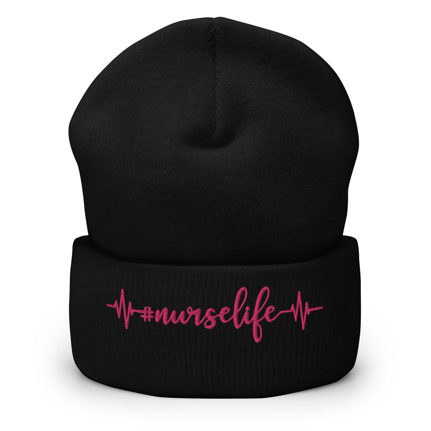 Nurse Life- Heartbeat Cuffed Beanie