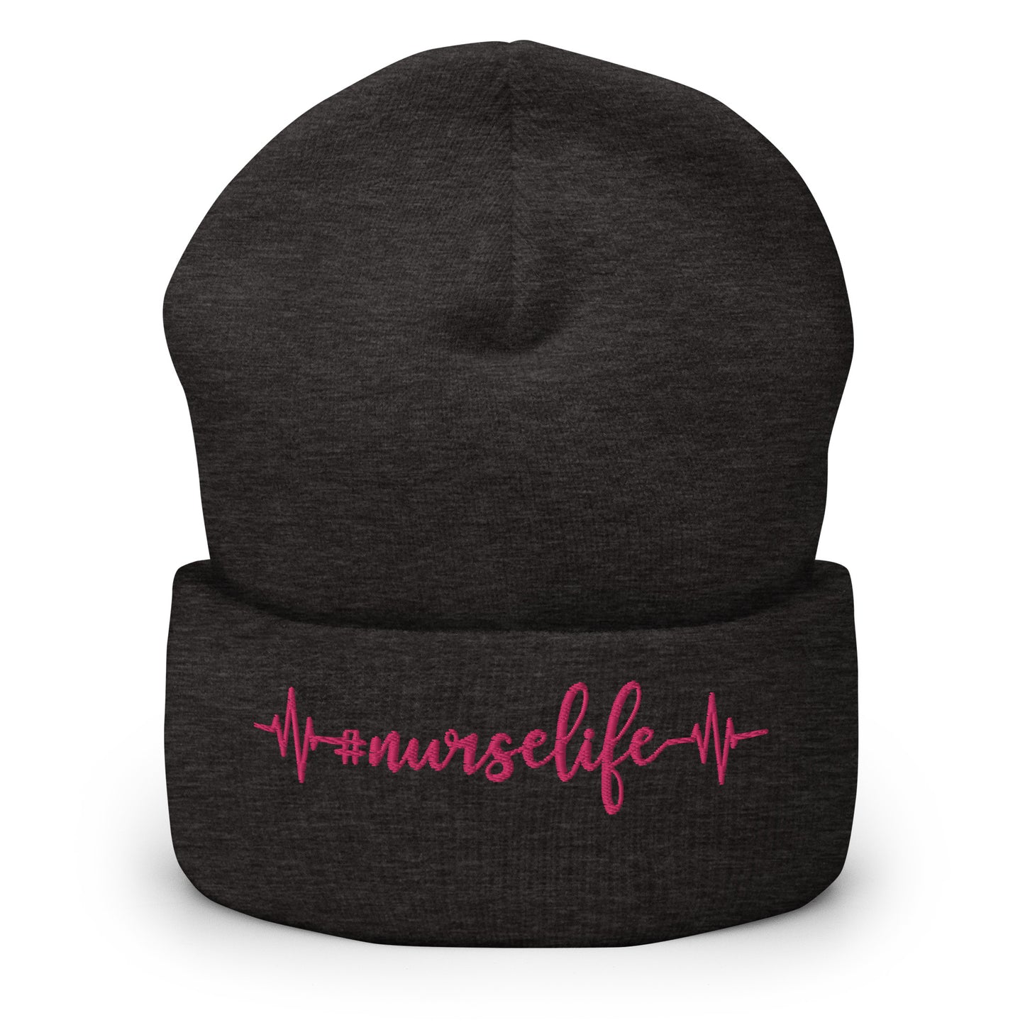 Nurse Life- Heartbeat Cuffed Beanie