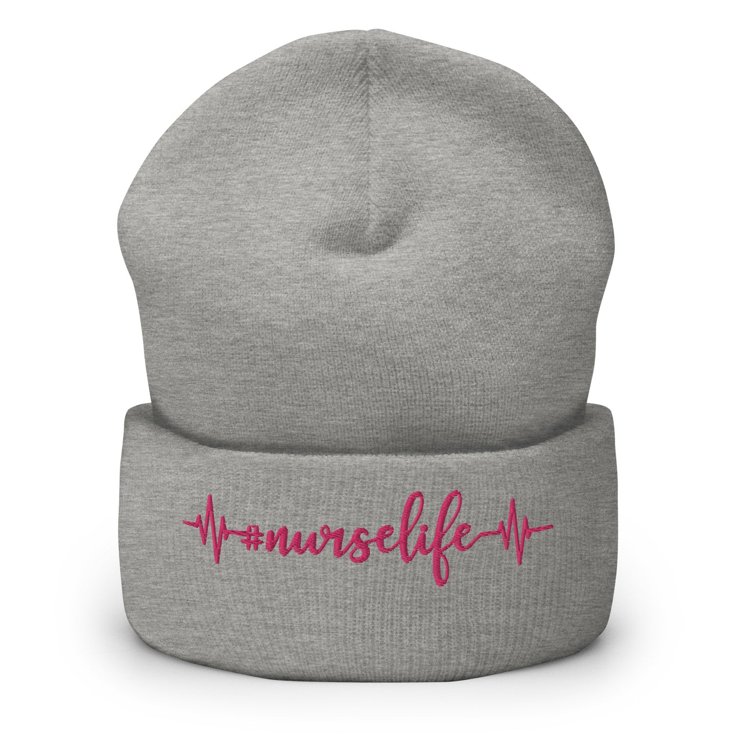 Nurse Life- Heartbeat Cuffed Beanie