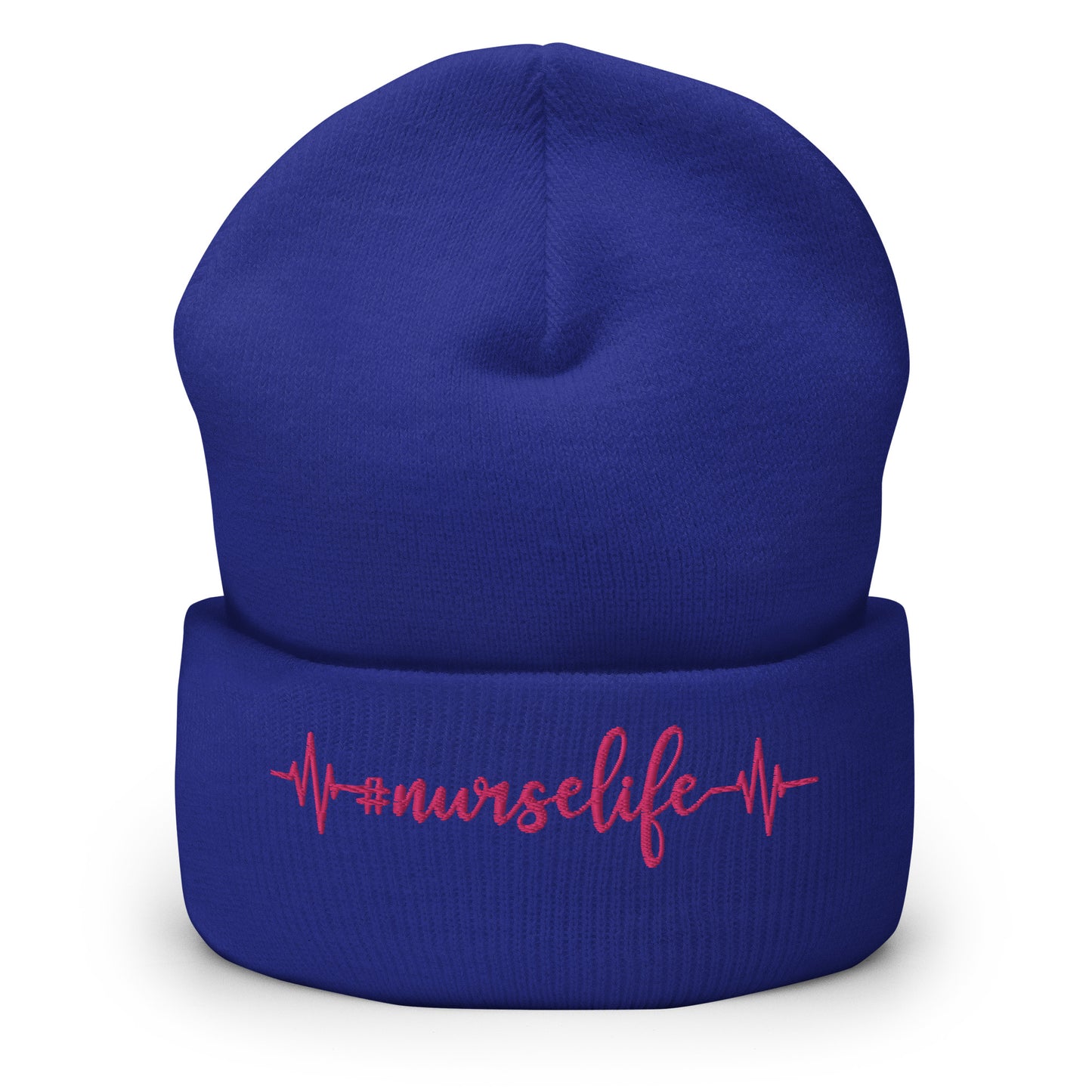 Nurse Life- Heartbeat Cuffed Beanie