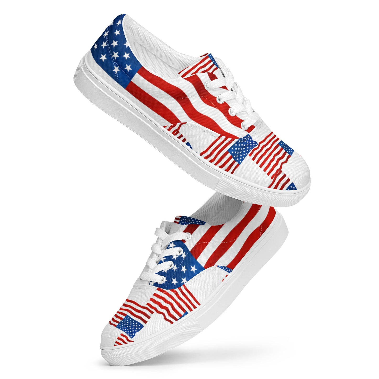 American Flag Men’s lace-up canvas shoes