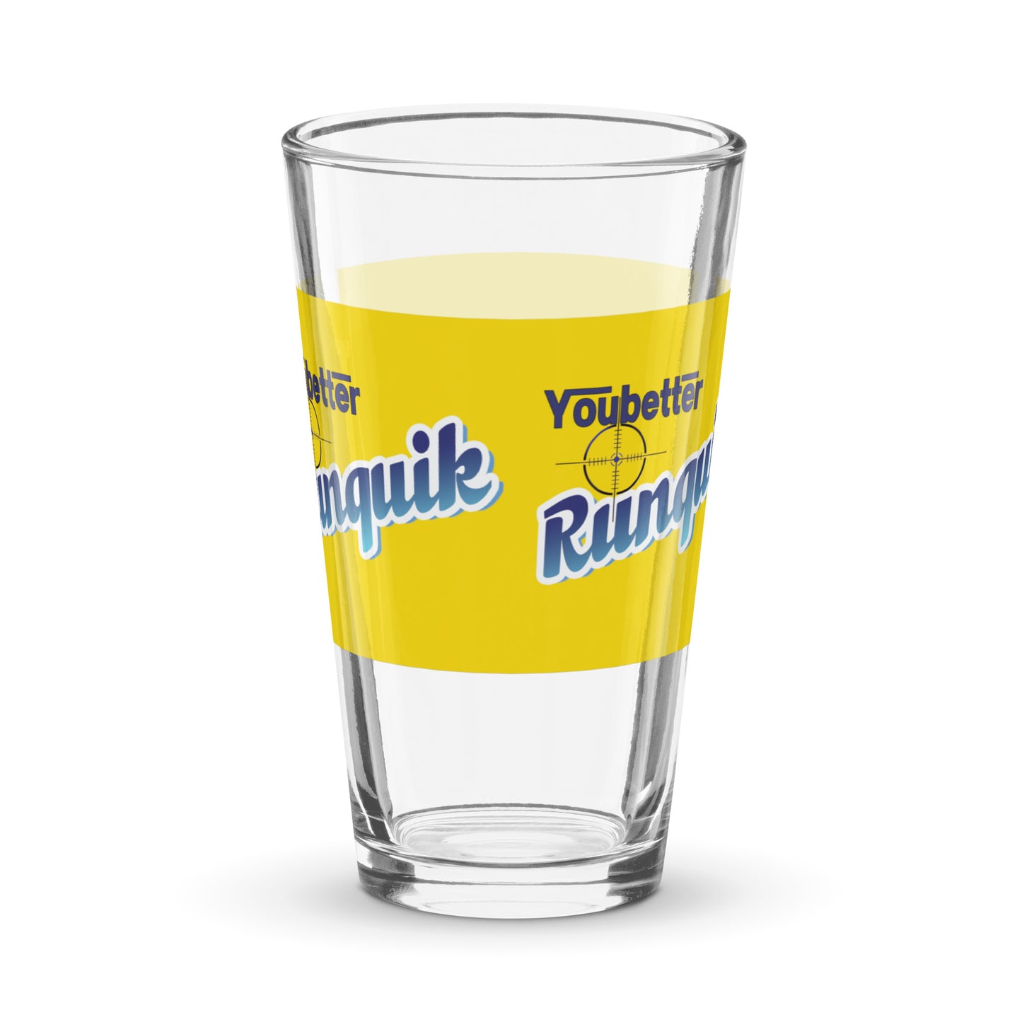 YouBetter RunQuick-Nestle Parody Shaker pint glass