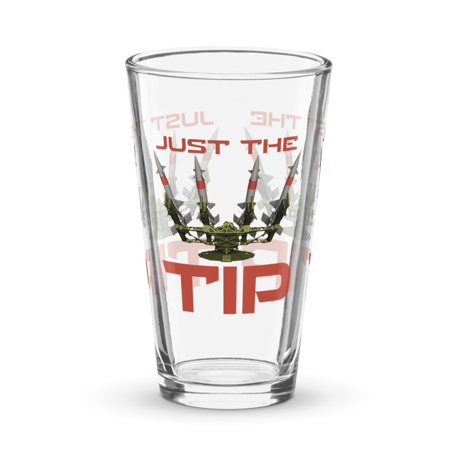 Just The Tip Shaker pint glass