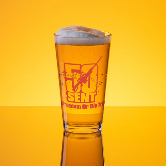 50Sent-50 Cal Parody Shaker pint glass