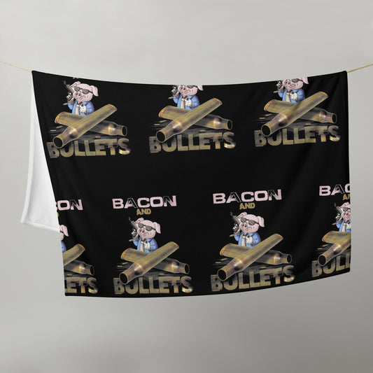 Bacon And Bullets Throw Blanket