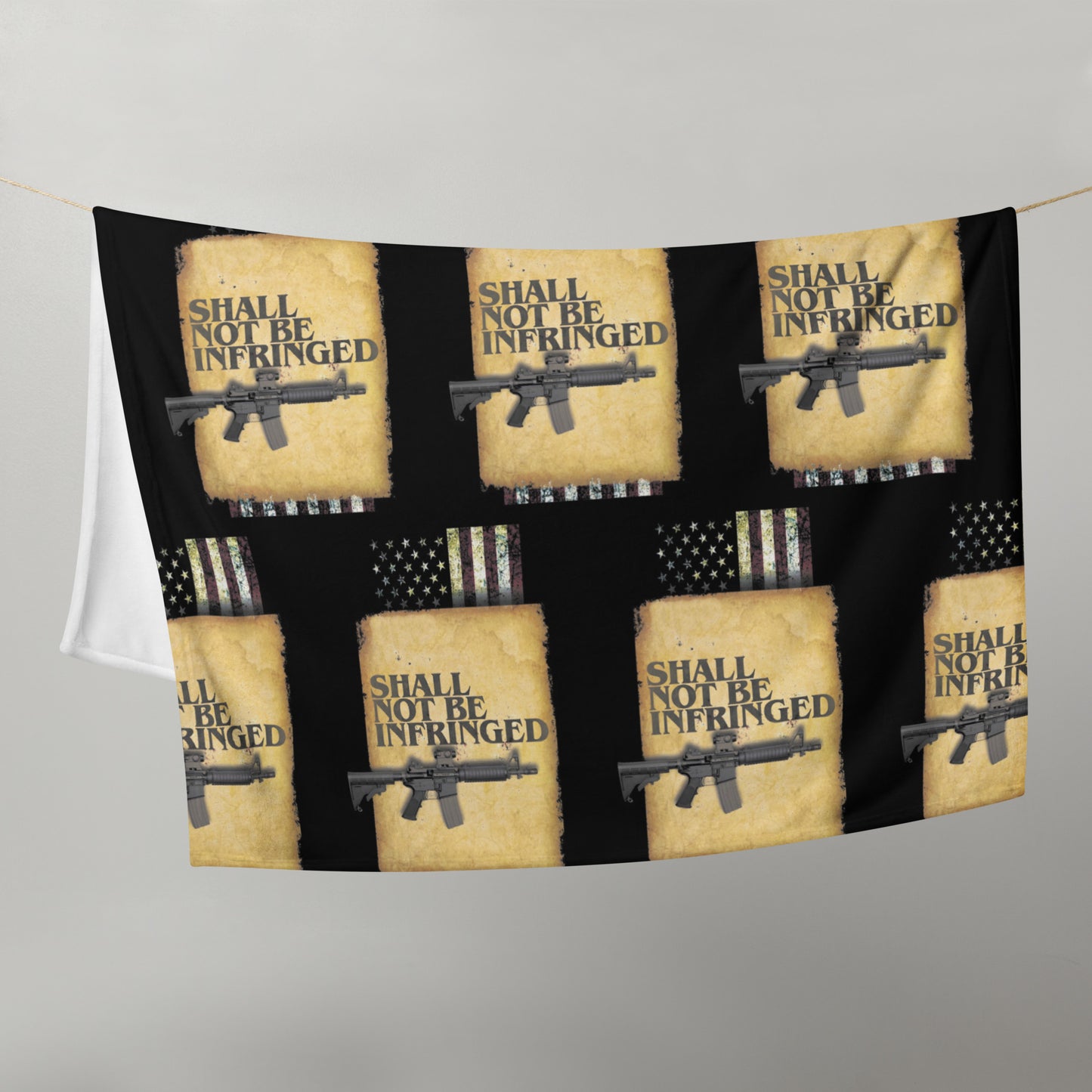 Shall Not Be Infringed-Parchment Throw Blanket