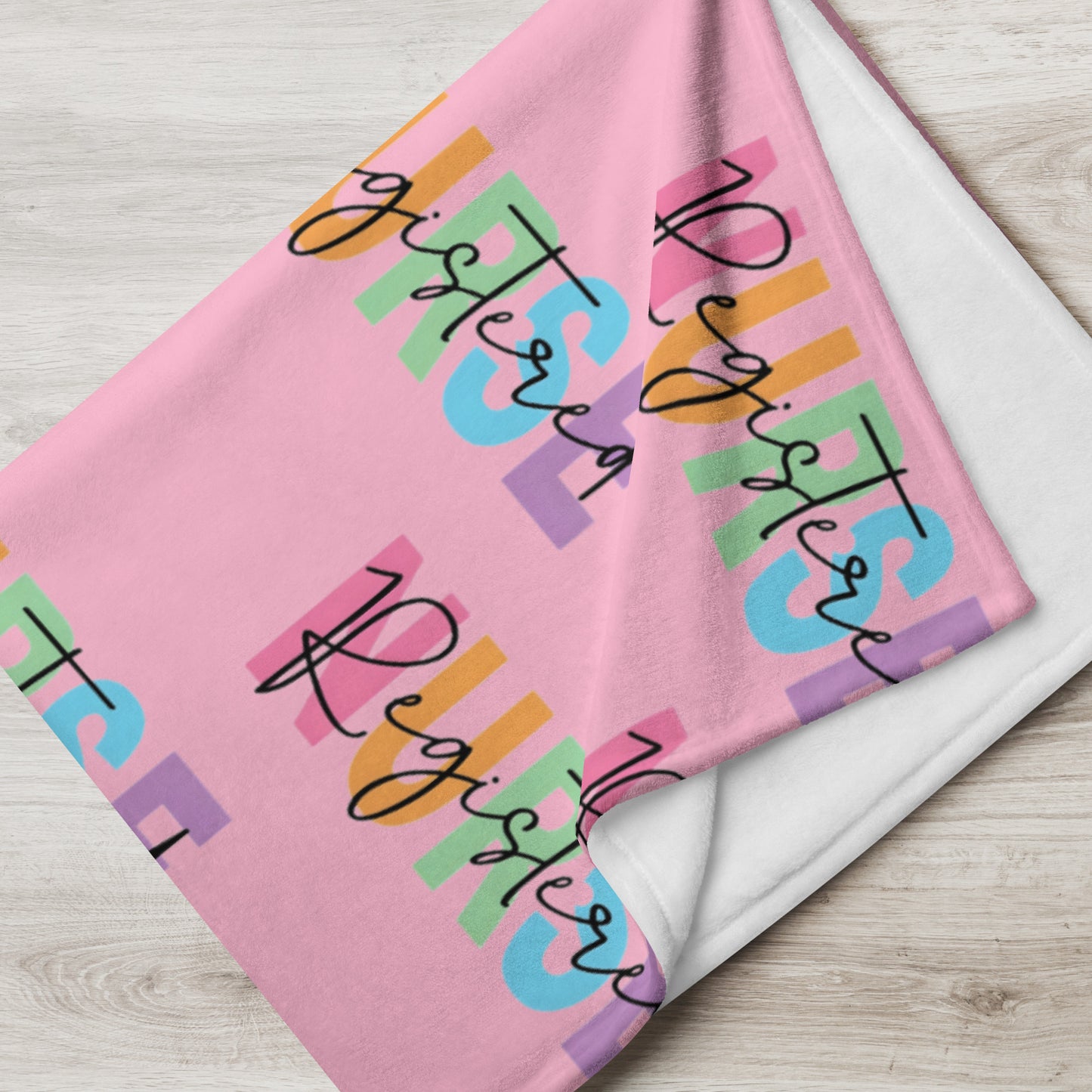 RN- Party Letters Throw Blanket
