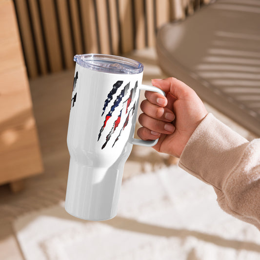American Tear Flag Travel mug with a handle