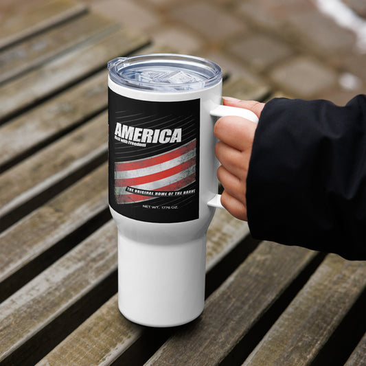 American Freedom Forever Travel mug with a handle