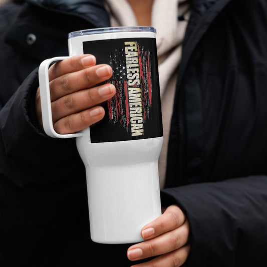 Fearless American Travel mug with a handle