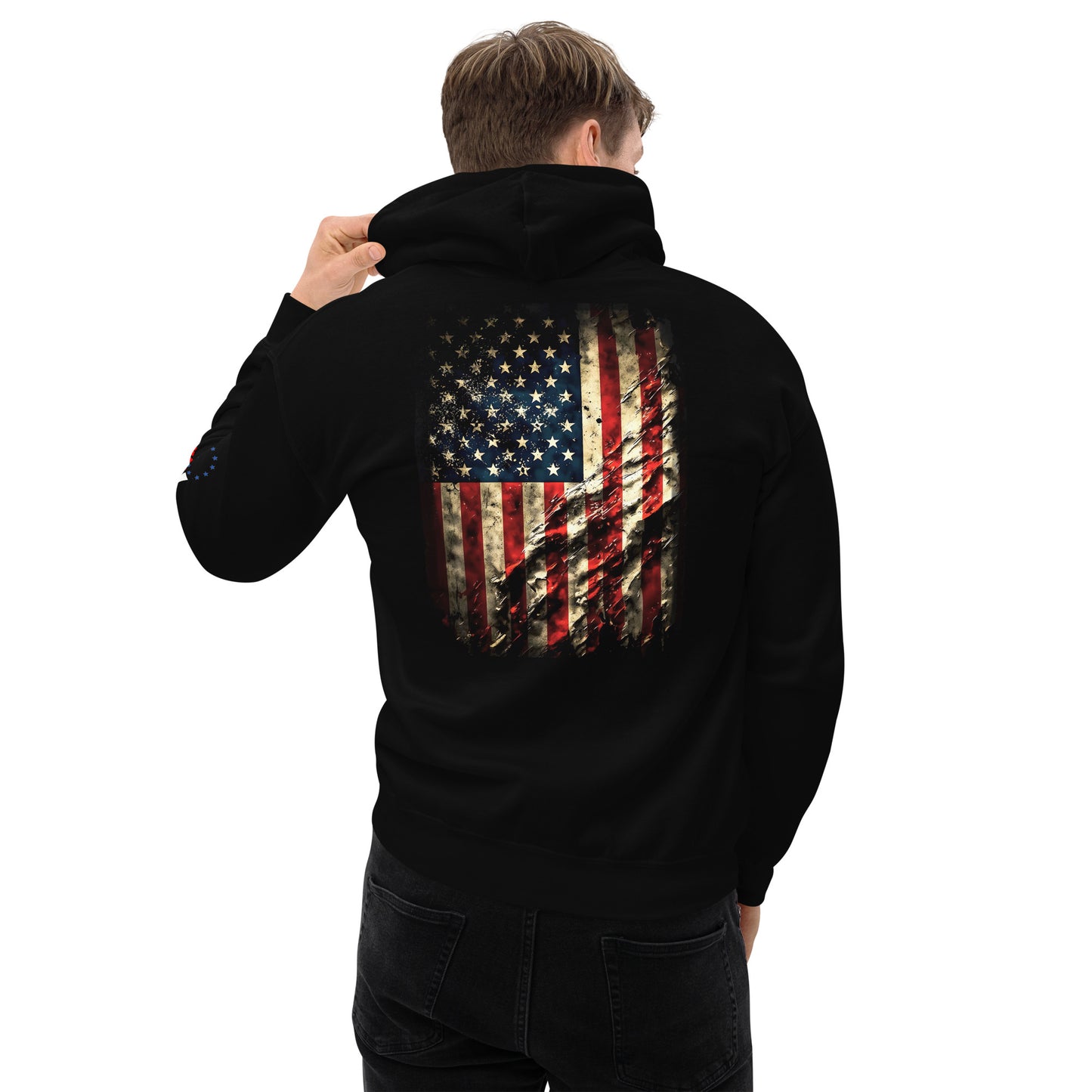 Peeling Old-Glory Unisex Hoodie