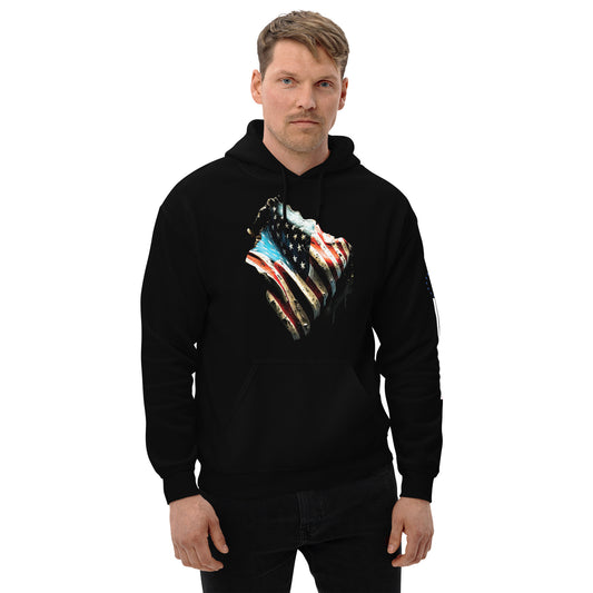 Painted Old-Glory Unisex Hoodie