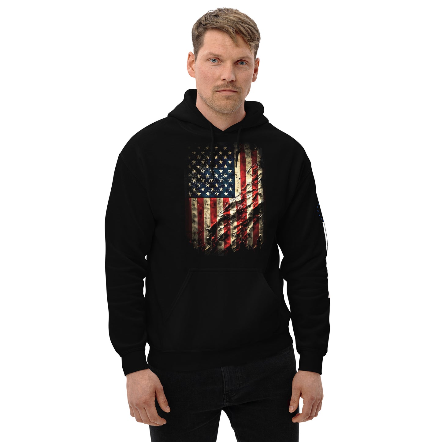 Peeling Old-Glory Unisex Hoodie