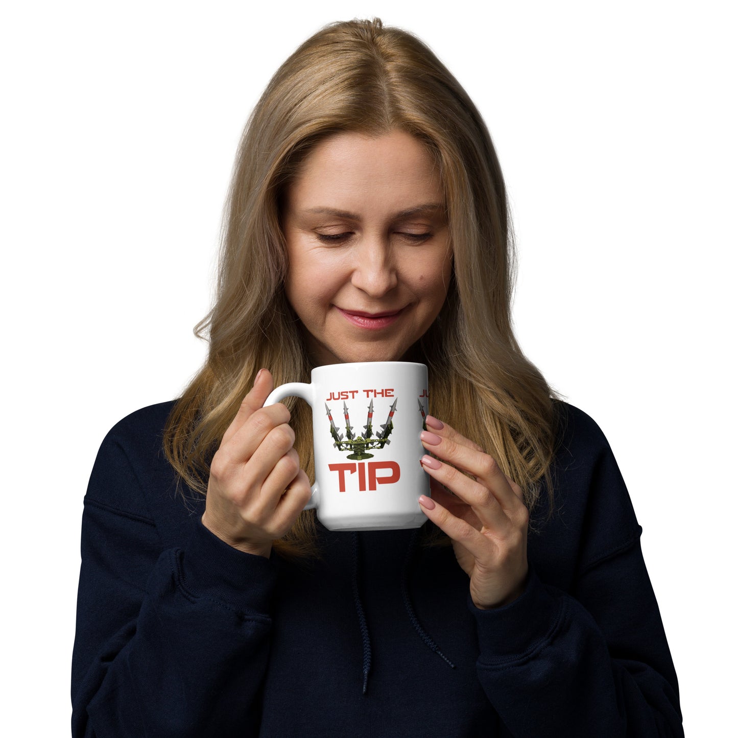 Just The Tip ( SAM) White glossy mug