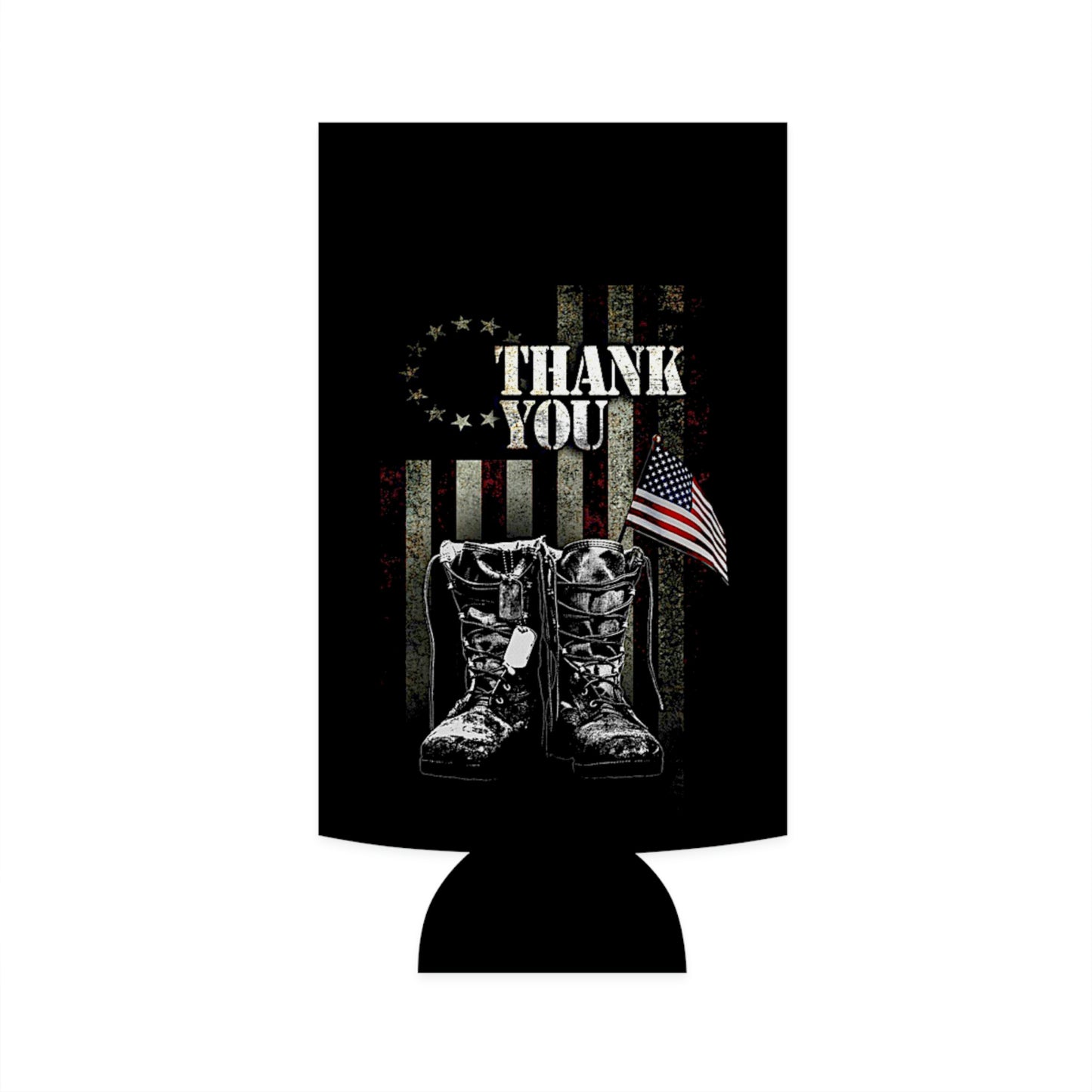 Thank You Veterans Slim Can Cooler