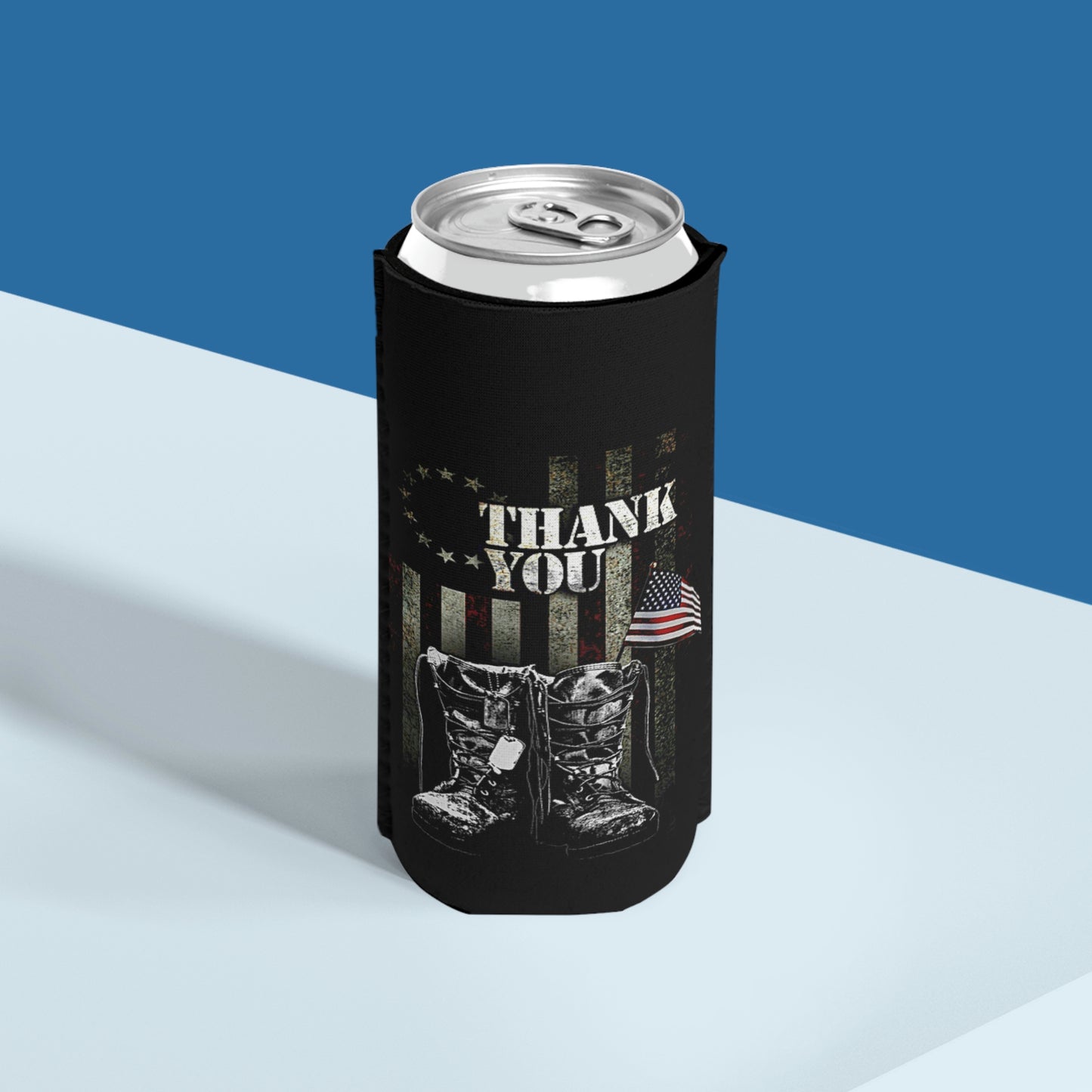 Thank You Veterans Slim Can Cooler