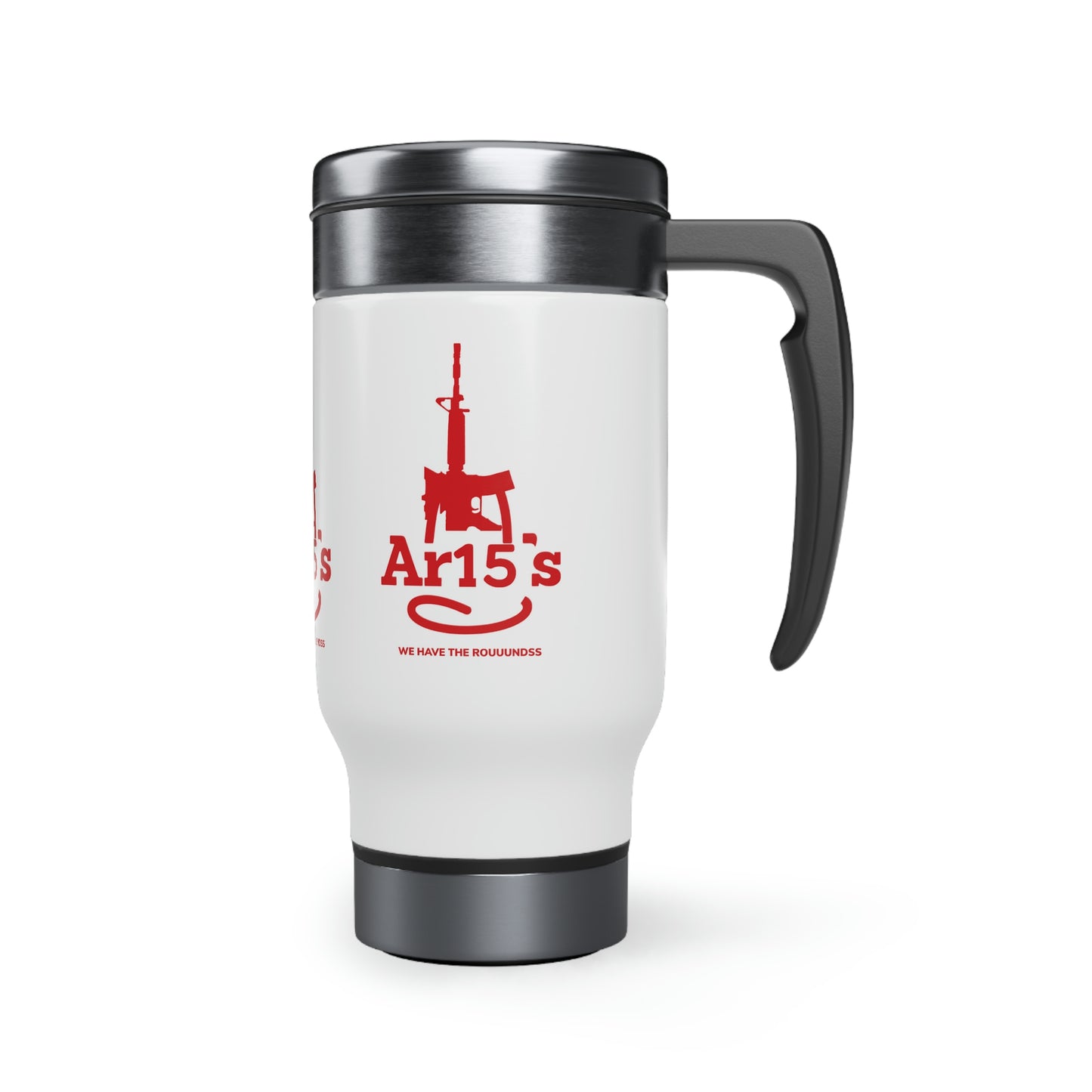 AR15’s Stainless Steel Travel Mug with Handle, 14oz