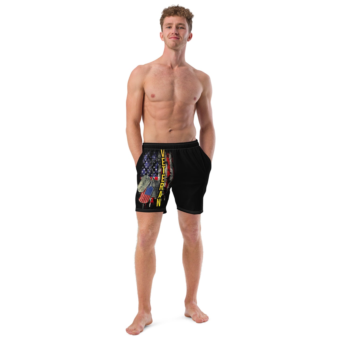 Veteran Dog Tags Men's swim trunks